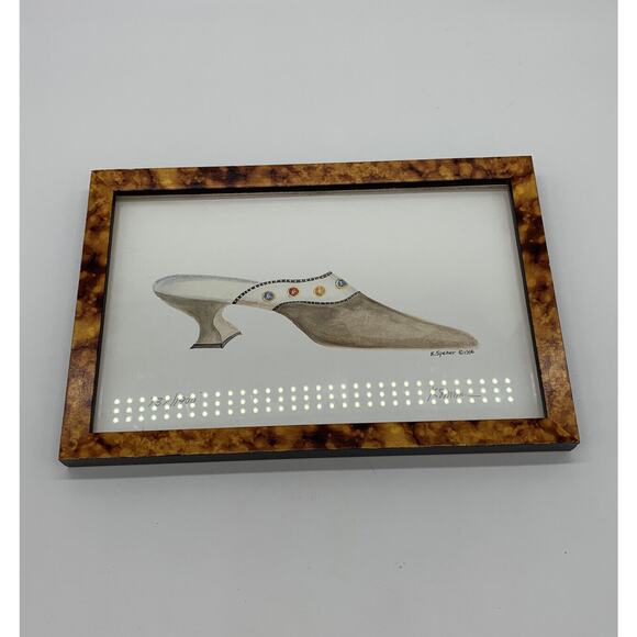 Vntg Kolene Spicher Ladies Rhinestone Antique Slipper Signed and Numbered Read - Picture 5 of 9